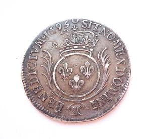 LOUIS XIV 1/2 écu aux palmes 1695 K - Imagen 1 de 2