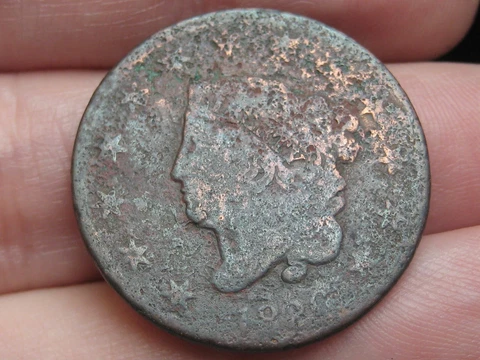 1826 Matron Head Large Cent- About Good Details, Crude Brothel Token Cover