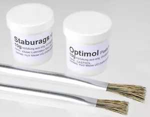 Staburags NBU 30 PTM & Optimol pasta MP3 ciascuno 10 g, set con 2 pz pennelli - Foto 1 di 8