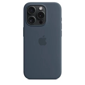 Geniune Apple Silikon Case mit MagSafe für iPhone 15 Pro - Storm Blue - Bild 1 von 3
