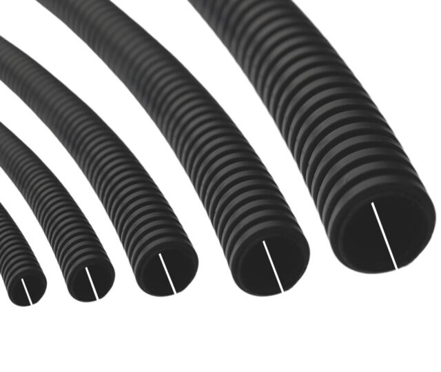Kable Kontrol Tubo termorretráctil – 1-1/2 pulgadas – 4 pies de largo,  poliolefina negra, relación 4:1, tubo retráctil industrial y funda de cable