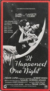 IT HAPPENED ONE NIGHT - Clark Gable (VHS; 1986) OSCAR 105 Minutes VERY GOOD/MINT - Picture 1 of 3
