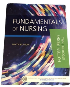 Fundamentals Of Nursing Ninth Edition Potter Perry Stockert Hall Like New - Picture 1 of 4