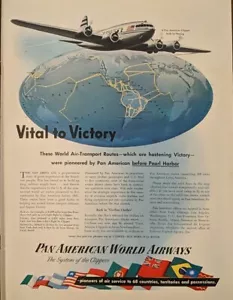 1944 vintage Pan America Airline,Clipper By Boeing WWll - Picture 1 of 1