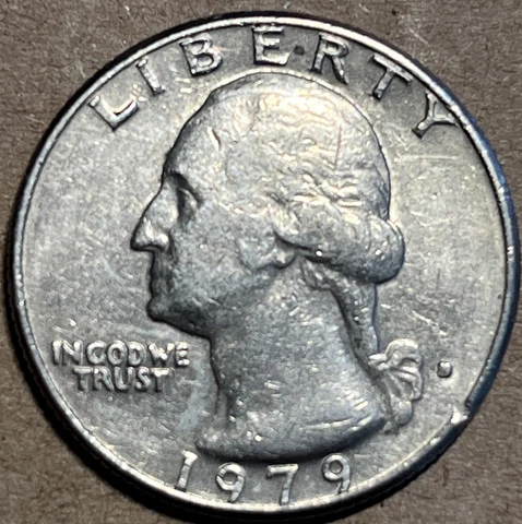 1979 Washington Quarter Filled D Mint Mark Error Cover