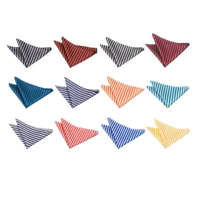 Einstecktuch Taschentuch Taschentuch gewebt dünne Streifen Herren Accessoire von DQT