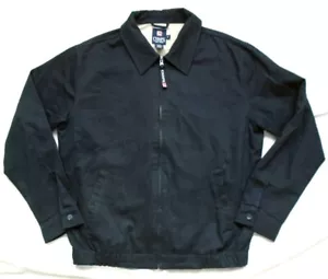 Vintage 90s Chaps Mens Medium Black Harrington Jacket - Picture 1 of 7