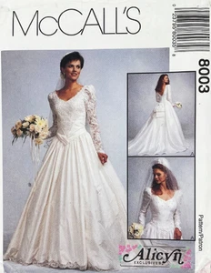 1995 Alicyn Exclusives Wedding Dress U-Pick Size 6-18 Pattern McCall's 8003 OOP - Picture 1 of 2