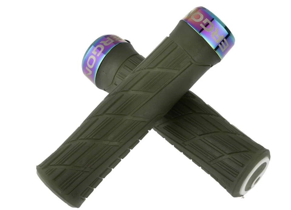 Punhos de fábrica Ergon GE1 Evo - Musgo congelado/óleo liso, bloqueio - Imagem 1 de 1