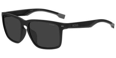 Hugo Boss Polarized Men's Matte Black Rectangular Sunglasses BOSS1542FS-0O6W-25 - Image 1 of 3
