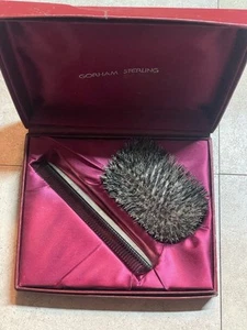 GORHAM STERLING Silber Kommode Set 2-teilig - Haarbürste & Kamm in OVP - Bild 1 von 22