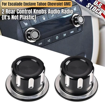 2PCS Rear Audio Volume Control Knob Kit For Buick Enclave 2009-2013 2291-2547 US - Image 1 of 4