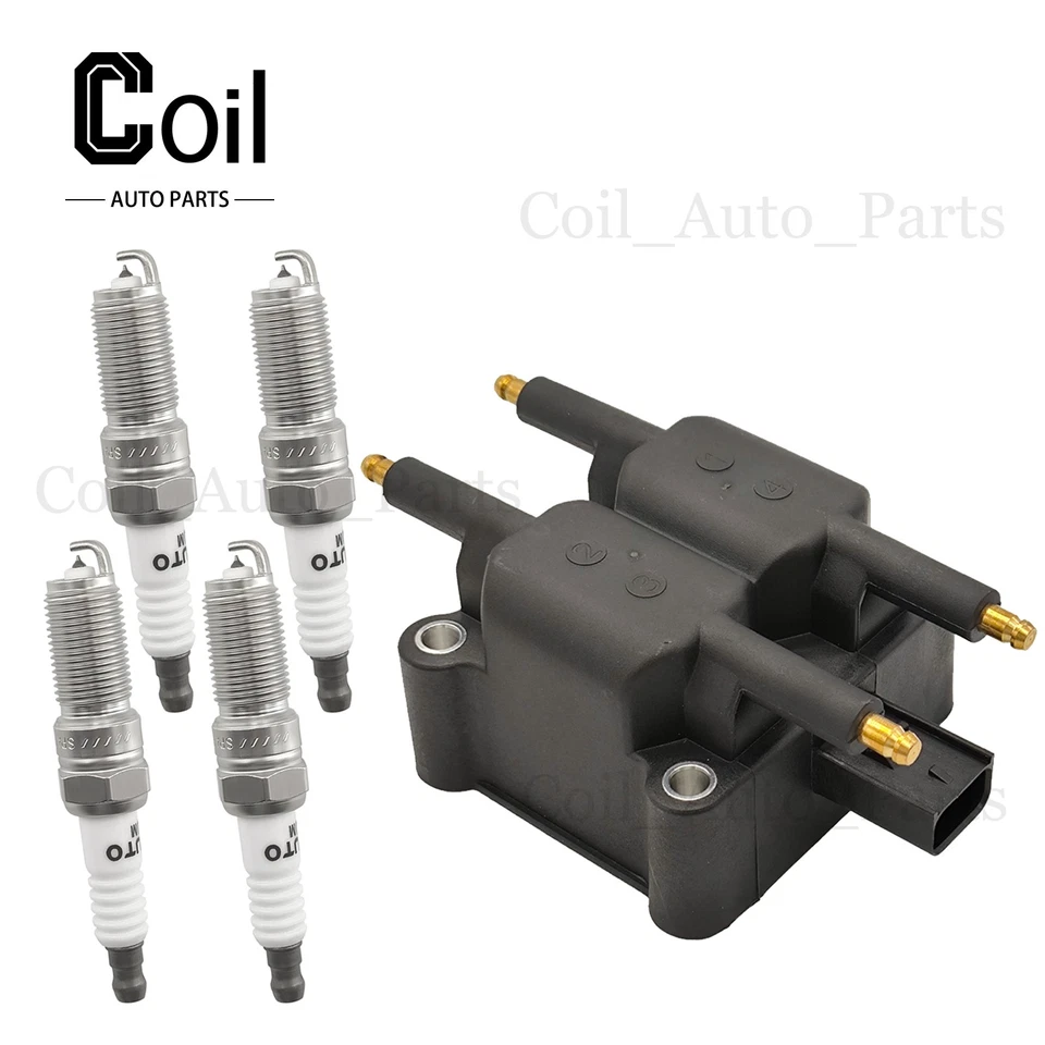 Bobina de encendido 1 pieza y bujía 4 piezas para PT Cruiser Chrysler L4 2,4 L 2001-2010 Foto 1 de 4