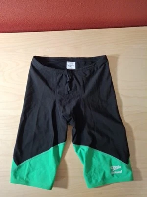 Men’s Speedo Black Green Swim Briefs Diving Shorts Swimsuit Trunks 28 (small) - Image 1 of 4