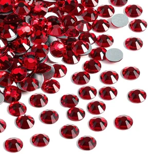 1440 PCS Dark Red Crystal Rhinestones Flatback Gems for Craft Clothes Decoration - Picture 1 of 6