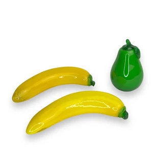 Vintage Glas mundgeblasen Obst Bananen Birne MCM Stil Granny Chic Grandmacore - Bild 1 von 15