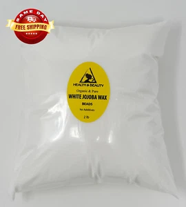 PASTILLAS ORGÁNICAS PURAS DE CERA JOJOBA CUENTAS BLANCAS de H&B Oils Center 32 oz, 2 lb - Imagen 1 de 12