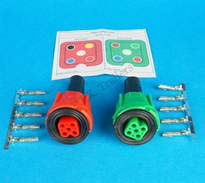 2 x Kabelstecker & Stifte & Diagramm für Radex 2800 2900 5800 6400 6800 Lampenleuchten - Bild 1 von 1