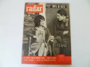RADAR N°527 13/03/1959 Bardot Charrier C.Marchand D.Addams Mime Marceau Aznavour - Picture 1 of 7