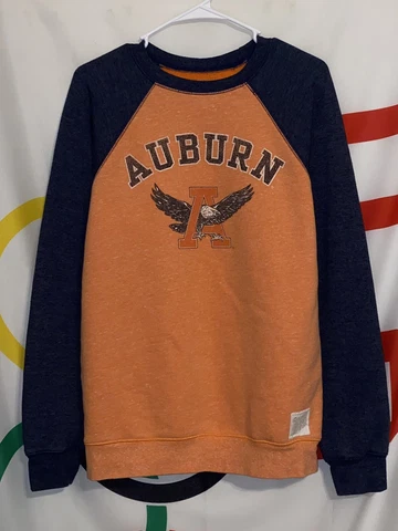 Retro Brand Auburn Tigers Sweatshirt Mens Small Raglan Vintage Style Crewneck Cover