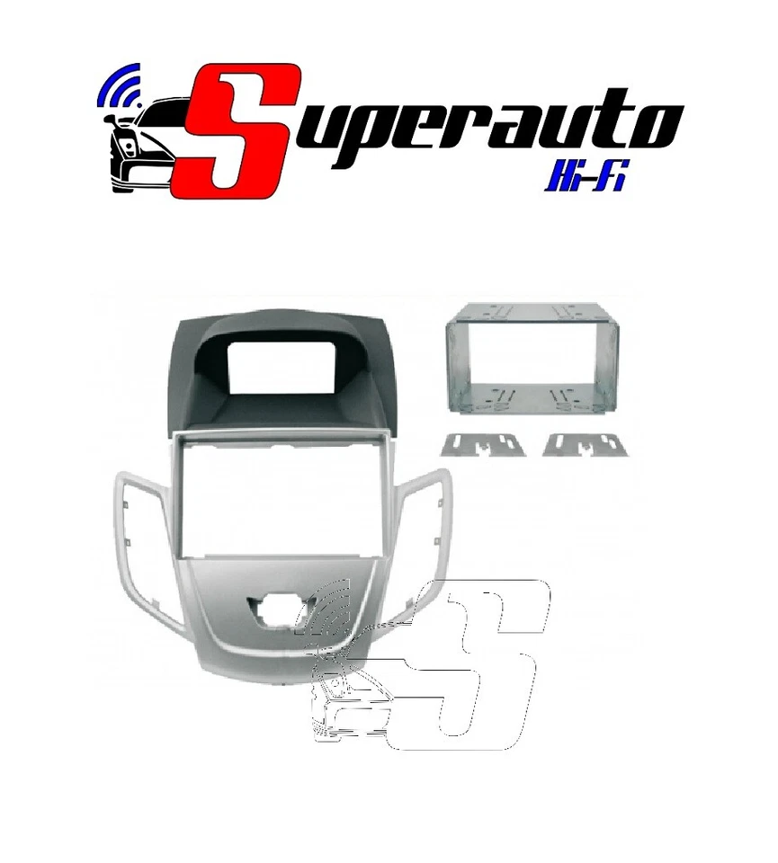 PHONOCAR 3/661 03661 Mascherina adattatore autoradio FORD FIESTA 2Din argento - Immagine 1 di 1