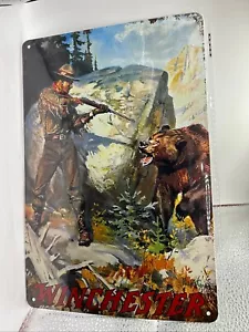 Neu Retro Blechschild Winchester Gun Grizzly 8x12 Zoll kostenloser Versand PNS-09d5 - Bild 1 von 5