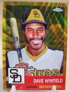 2022 Topps Chrome DAVE WINFIELD GOLD Toile Refractor Card #/50 Platinum PADRES - Picture 1 of 2