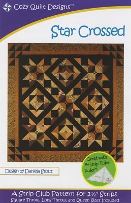 Star Crossed Quilt Pattern by Cozy Quilt Designs Jelly Roll Friendly - Image 1 of 2