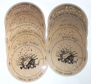 Mr Christmas Carol Symposium Disks for use w/ Plastic disk Symposium music Boxes - Picture 1 of 39