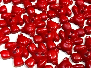 Orsacchiotto 25ps 18mm bottone rosso cucito scrapbooking maglia nuovo baby cardmaking - Foto 1 di 3