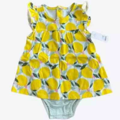 Just One You Carter's Lemon Romper Dress Baby Size 9M A4010 - Image 1 of 4