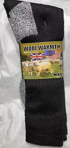 2 Paar strapazierfähige warme Thermo-Wintersocken aus Merino-Lammwolle für Herren Large 6-11 - Bild 1 von 9