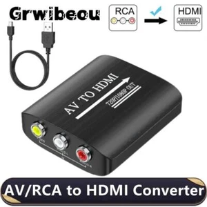 Hd 1080p Av to Hdmi Rca to Hdmi Composite Adapter Converter with USB Cable Cvbs - Picture 1 of 24