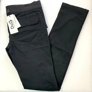 D&G By Dolce & Gabbanna Black Composition Pants With Belt  - Picture 1 of 8