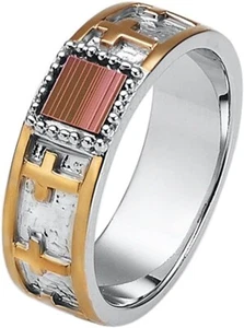 Anillo de Oro 9K Nano Sim Nuevo Testamento - Cruz - Imagen 1 de 5