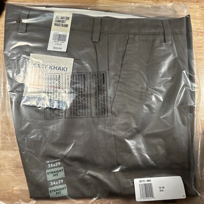 Dockers Men's Easy Khaki Straight Fit Pants Dark Pebble Brown 34x29 New - Image 1 of 4