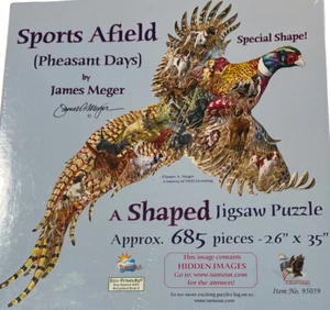 Sports Afield  jigsaw puzzle (Pheasant Days) by James Meger pheasant shaped  - Picture 1 of 6