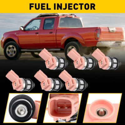 6Pcs/set Fuel Injectors for Nissan 1996-2004 Frontier Pathfinder Xterra USA 3.3L - Image 1 of 4