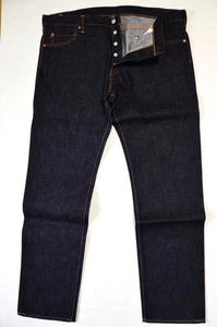 Jeans Momotaro 0305 stretti conici 15,7 oz W42 taglia grande denim grigio non lavato - Foto 1 di 10