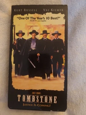 Tombstone 1994 VHS Kurt Russell, Val Kilmer, Sam Elliott - Image 1 of 3