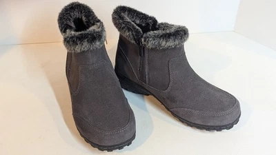 Kombu Winter Boots Women’s Size 9 Gracie Leather Faux Fur Trim Ankle Zip - Image 1 of 4
