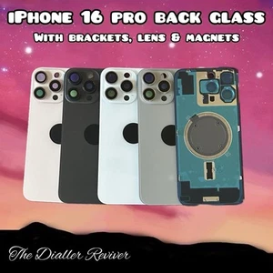 iPhone 16 Pro - Rear Back Glass Replacement W/ Camera Lens, Brackets & Magnets - Picture 1 of 1