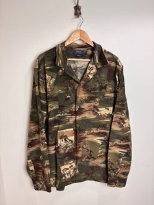 Polo Ralph Lauren Camo Ski Scene Shirt Mens Size 2XL Corduroy Minimal - Picture 1 of 15