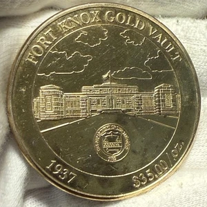 Fort Knox U.S. History of Gold Souvenir Medal Medallion (L355) - Picture 1 of 2