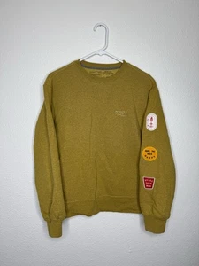 Patagonia Womens Uprisal Crew Clean Climb Badges Sweatshirt Yellow Mustard Sz M - Picture 1 of 18