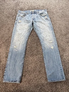 Denim Gap 1969 para hombre 36x32 azul delgado Kaihara ribete japonés lavado claro - Imagen 1 de 9