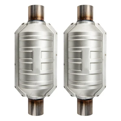 Pair (2pcs) 2"inch Inlet & Outlet Direct Fit Universal Fit Catalytic Converter Foto 1 de 4