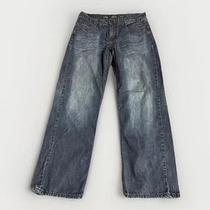Helix Jeans Mens 30x30 Blue Denim Loose Straight Grunge Outdoor Casual Cotton - Picture 1 of 6