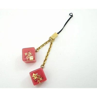 LOUIS VUITTON Accesorio Teléfono Móvil Correa Dije Rosa Con Caja Bolsa  Foto 1 de 4