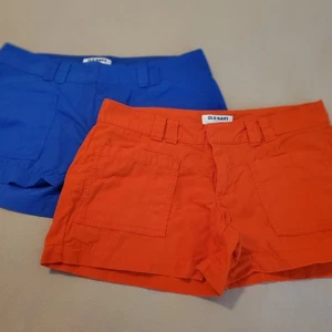 💙❤️ Paket mit 2 Damenshorts Old Navy Größe 6 3,5 Zoll Schrittlänge rot blau Chino 3/12 neu ohne Etikett - Bild 1 von 17
